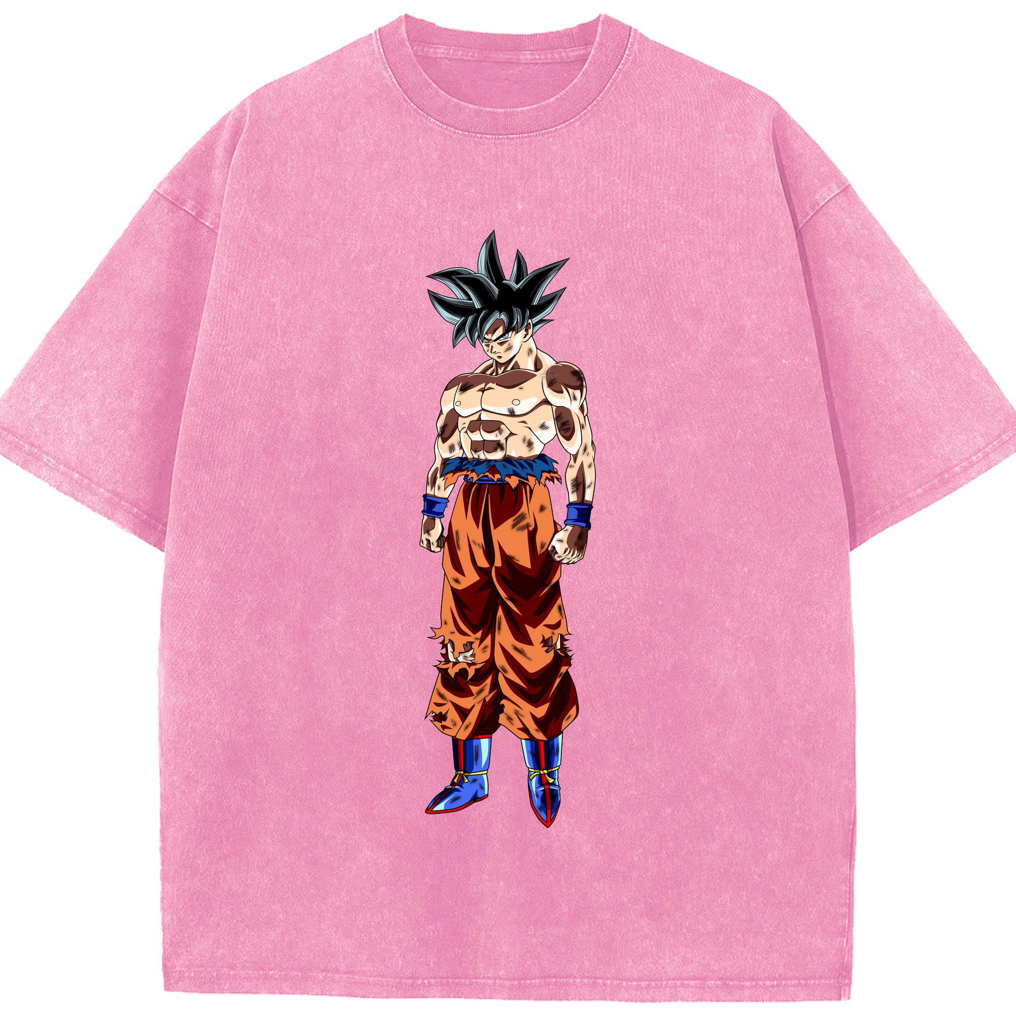 （画像用） ドラゴンボール 孫悟空（そん ごくう）Son Goku カカロット DRAGON BALL Kakarotto 綿100% ヴィンテージ風 半袖Tシャツ（フロントプリント）